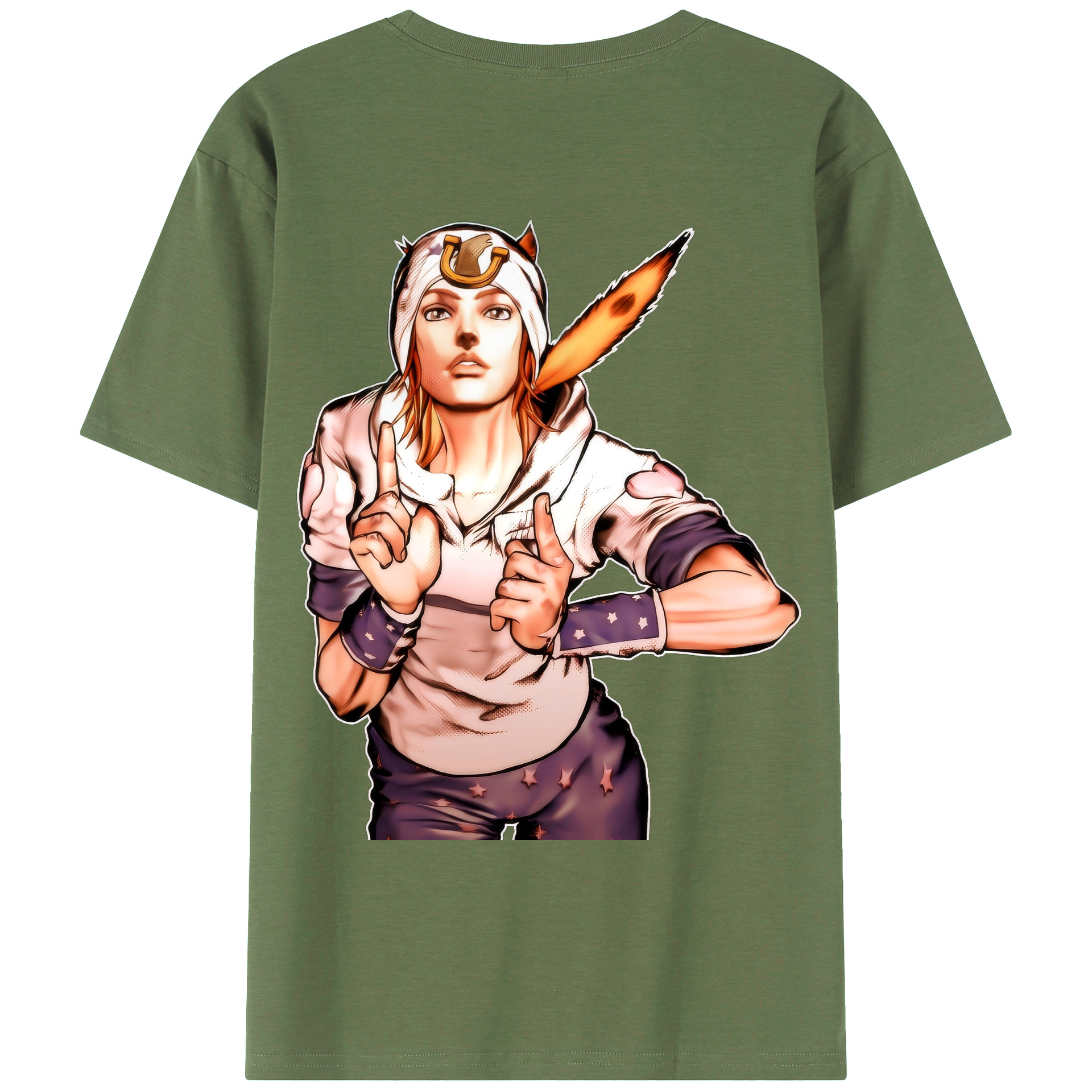 （画像用） ジョジョの奇妙な冒険 ジョナサン?ジョースター JoJo's Bizarre Adventure Jonathan Joestar 綿100％ メンズ半袖Tシャツ（バックプリント） 通気性